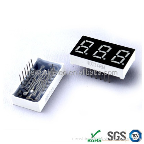 Low Cost Digital Signage: Pure Red 7 Segment LED Display, Three Digit, 0.56 Inch